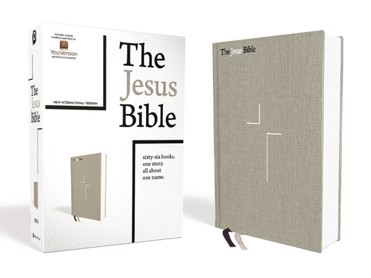 Book cover of The Jesus Bible, NIV Edition, Cloth Over Board, Gray Linen, Comfort Print by Passion Publishing