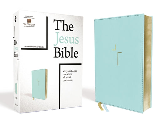 Book cover of The Jesus Bible, NIV Edition, Leathersoft, Blue, Comfort Print by Passion Publishing