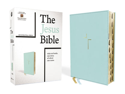 Book cover of The Jesus Bible, NIV Edition, Leathersoft, Blue, Indexed, Comfort Print by Passion Publishing