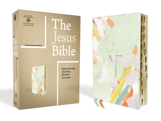 Book cover of The Jesus Bible, ESV Edition, Leathersoft, Multi-Color/Teal, Indexed by Passion Publishing