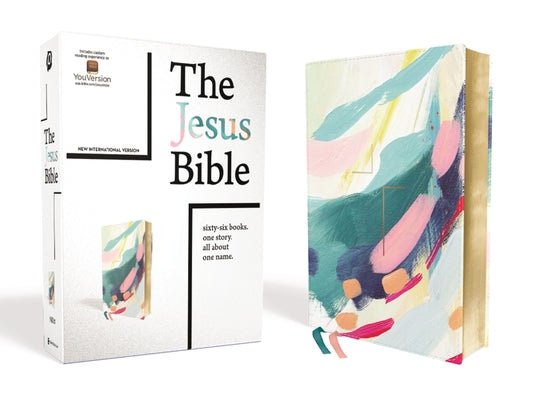 Book cover of The Jesus Bible, NIV Edition, Leathersoft, Multi-Color/Teal, Comfort Print by Passion Publishing
