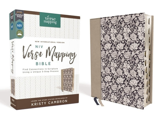 Book cover of Niv, Verse Mapping Bible, Leathersoft, Navy Floral, Thumb Indexed, Comfort Print: Find Connections in Scripture Using a Unique 5-Step Process by Cambron, Kristy