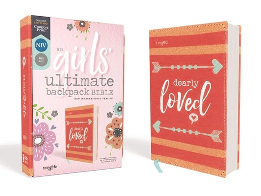 Book cover of Niv, Girls' Ultimate Backpack Bible, Faithgirlz Edition, Compact, Flexcover, Coral, Red Letter Edition, Comfort Print by Zondervan