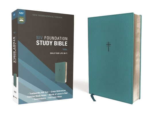 Book cover of Niv, Foundation Study Bible, Leathersoft, Teal, Red Letter by Zondervan