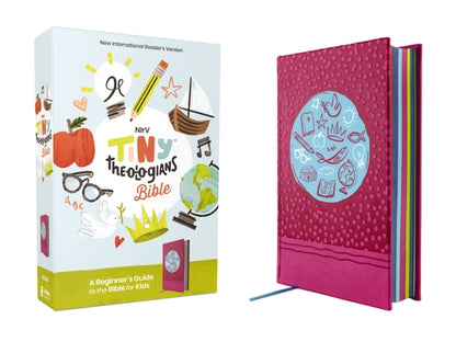 Nirv, Tiny Theologians Bible, Leathersoft Over Board, Pink, Comfort Print: A Beginner's Guide to the Bible - For Kids by Amy Gannett book cover