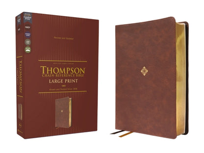 Nkjv, Thompson Chain-Reference Bible, Large Print, Leathersoft, Brown, Red Letter, Comfort Print by Frank Charles Thompson book cover