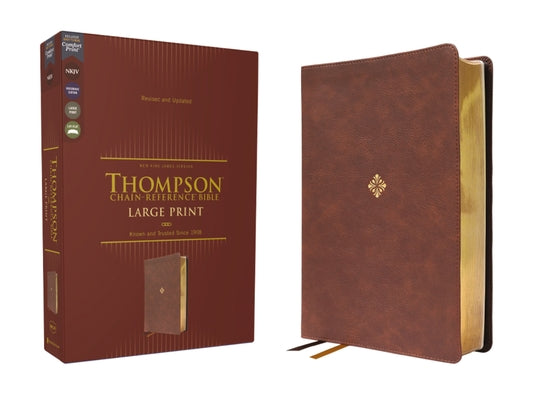 Nkjv, Thompson Chain-Reference Bible, Large Print, Leathersoft, Brown, Red Letter, Comfort Print by Frank Charles Thompson book cover