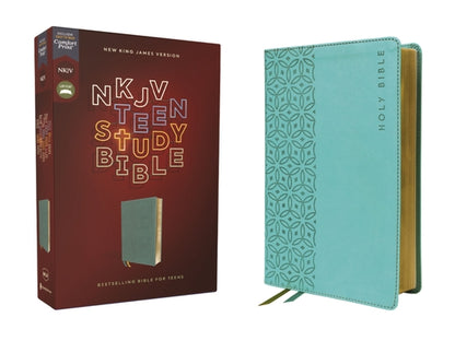 Nkjv, Teen Study Bible, Leathersoft, Teal, Comfort Print by Lawrence O. Richards book cover