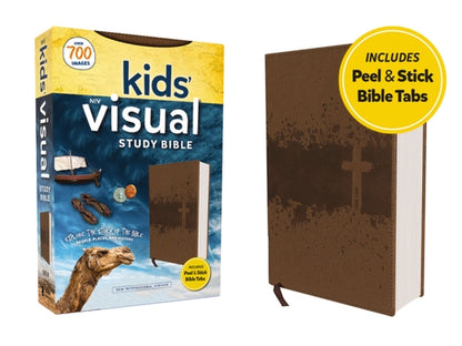Book cover of Niv, Kids' Visual Study Bible, Leathersoft, Bronze, Full Color Interior, Peel/Stick Bible Tabs: Explore the Story of the Bible---People, Places, and H by Zondervan