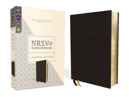 Nrsvue, Holy Bible with Apocrypha, Journal Edition, Leathersoft, Black, Comfort Print by Zondervan book cover