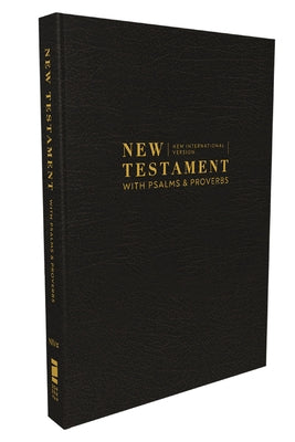 Niv, New Testament with Psalms and Proverbs, Pocket-Sized, Paperback, Black, Comfort Print by Zondervan book cover