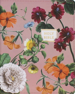 Niv, Artisan Collection Bible, Large Print, Leathersoft, Blush Floral, Red Letter, Comfort Print by Zondervan book cover