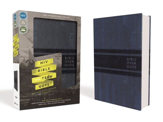 Book cover of NIV, Bible for Teen Guys, Leathersoft, Blue: Building Faith, Wisdom and Strength by Zondervan