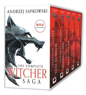 The Witcher Boxed Set: Blood of Elves, the Time of Contempt, Baptism of Fire, the Tower of Swallows, the Lady of the Lake by Sapkowski, Andrzej book cover