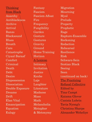 Thinking from Black: A Lexicon by The Practicing Refusal Collective book cover