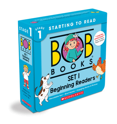 Book cover of Bob Books - Set 1: Beginning Readers Box Set of 12 Paperbacks Decodable Phonics Books, Ages 4 and Up, Kindergarten (Stage 1: Starting to Read) by Maslen, Bobby Lynn