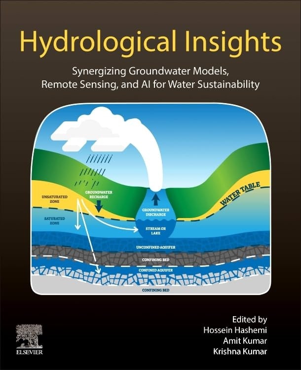 Book cover of Hydrological Insights: Synergizing Groundwater Models, Remote Sensing, and AI for Water Sustainability by Hashemi, Hossein