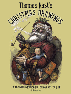 Book cover of Thomas Nast's Christmas Drawings by Nast, Thomas