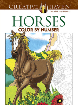 Book cover of Horses Color by Number Coloring Book by Toufexis, George