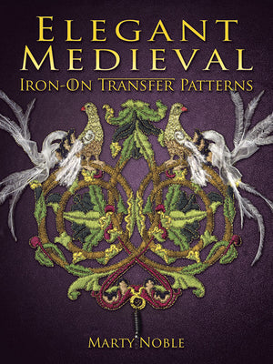 Book cover of Elegant Medieval Iron-On Transfer Patterns by Noble, Marty