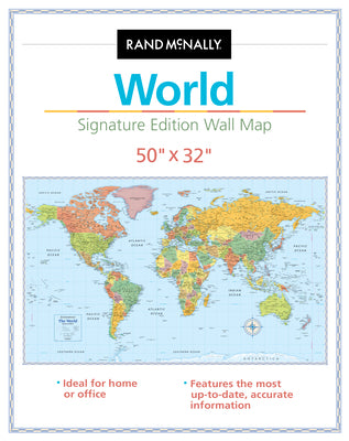 Book cover of Rand McNally Signature Edition World Wall Map: Folded by Rand McNally