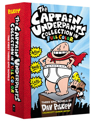The Captain Underpants Color Collection (Captain Underpants #1-3 Boxed Set): From the Creator of Dog Man by Dav Pilkey book cover