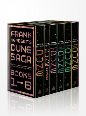 Frank Herbert's Dune Saga 6-Book Boxed Set: Dune, Dune Messiah, Children of Dune, God Emperor of Dune, Heretics of Dune, Andchapterhouse: Dune by Herbert, Frank book cover