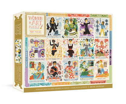Women in Art Puzzle: Fearless Creatives Who Inspired the World 500-Piece Jigsaw Puzzle and Poster: Jigsaw Puzzles for Adults and Jigsaw Puzzles for Ki product image