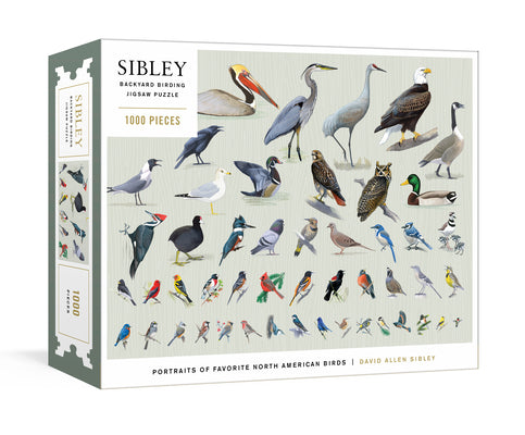 Sibley Backyard Birding Puzzle: 1000-Piece Jigsaw Puzzle with Portraits of Favorite North American Birds: Jigsaw Puzzles for Adults by Sibley, David Allen book cover