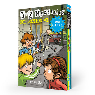 A to Z Mysteries Boxed Set Collection #1 (Books A, B, C, & D) by Ron Roy book cover