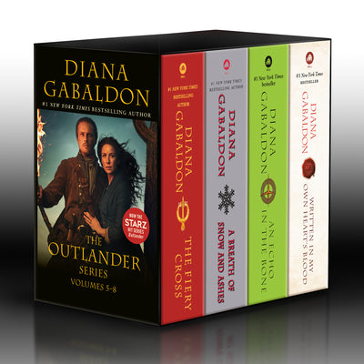 Book cover of Outlander Volumes 5-8 (4-Book Boxed Set): The Fiery Cross, a Breath of Snow and Ashes, an Echo in the Bone, Written in My Own Heart's Blood by Gabaldon, Diana