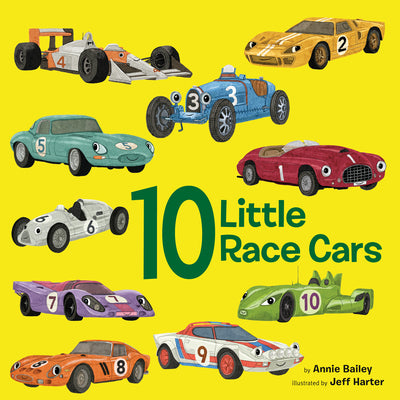 10 Little Race Cars by Bailey, Annie book cover