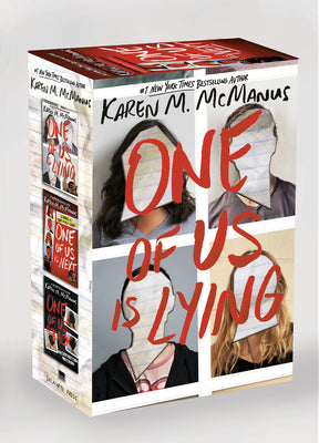 One of Us Is Lying Series Paperback Boxed Set: One of Us Is Lying; One of Us Is Next; One of Us Is Back by Karen M. McManus book cover