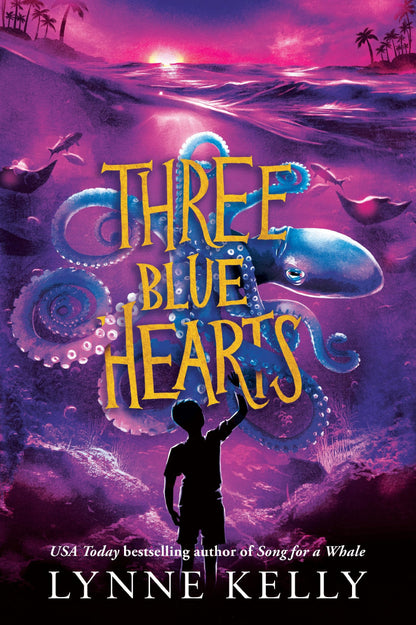 Book cover of Three Blue Hearts by Kelly, Lynne