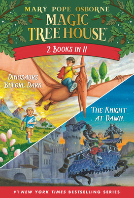 Magic Tree House 2-In-1 Bindup: Dinosaurs Before Dark/The Knight at Dawn by Mary Pope Osborne book cover