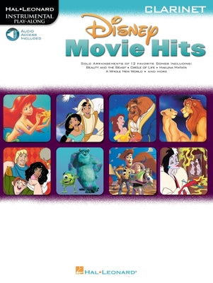 Book cover of Disney Movie Hits - Clarinet Book/Online Audio by Hal Leonard Corp