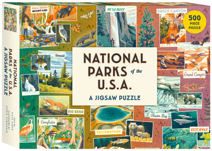 National Parks of the USA a Jigsaw Puzzle: 500 Piece Puzzle by Siber, Kate book cover
