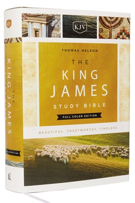 Book cover of The King James Study Bible, Hardcover, Full-Color Edition by Thomas Nelson