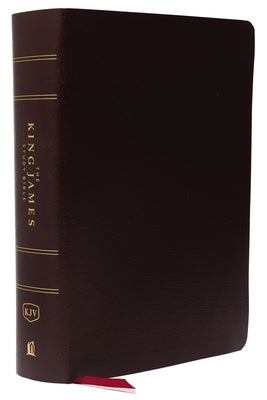 Book cover of The King James Study Bible, Bonded Leather, Burgundy, Indexed, Full-Color Edition by Thomas Nelson