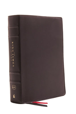 Book cover of The King James Study Bible, Genuine Leather, Black, Full-Color Edition by Thomas Nelson
