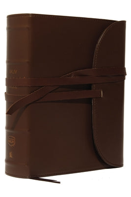 Book cover of NKJV, Journal the Word Bible, Large Print, Premium Leather, Brown, Red Letter Edition: Reflect, Journal, or Create Art Next to Your Favorite Verses by Thomas Nelson