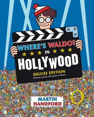 Where's Waldo? in Hollywood: Deluxe Edition with New Searches and Collectible Poster (a Hidden Object Activity Book with Search & Find Puzzles and Spo by Handford, Martin book cover