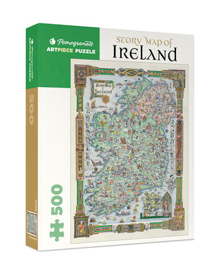 Book cover of Story Map of Ireland: 500 Piece Jigsaw Puzzle by Pomegranate