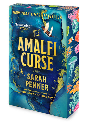 Book cover of The Amalfi Curse: A Bewitching Tale of Sunken Treasure, Forbidden Love, and Ancient Magic on the Amalfi Coast by Penner, Sarah