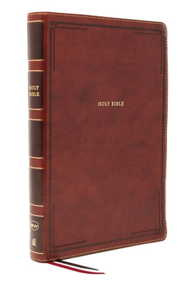 Book cover of Nkjv, Thinline Bible, Giant Print, Leathersoft, Brown, Red Letter Edition, Comfort Print: Holy Bible, New King James Version by Thomas Nelson