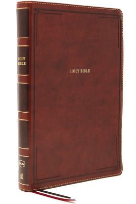 Book cover of Nkjv, Thinline Bible, Giant Print, Leathersoft, Brown, Thumb Indexed, Red Letter Edition, Comfort Print: Holy Bible, New King James Version by Thomas Nelson