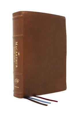 Book cover of The Esv, MacArthur Study Bible, 2nd Edition, Premium Goatskin Leather, Brown, Premier Collection: Unleashing God's Truth One Verse at a Time by MacArthur, John F.