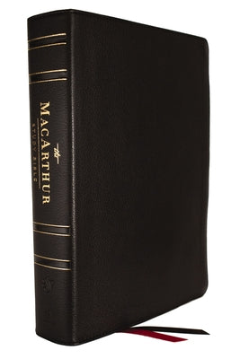 Book cover of Esv, MacArthur Study Bible, Black Genuine Leather: Unleashing God's Truth One Verse at a Time (Holy Bible, English Standard Version) by MacArthur, John F.