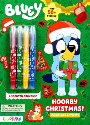 Book cover of Bluey Colortivity: Hooray Christmas! by Foerster, Delaney