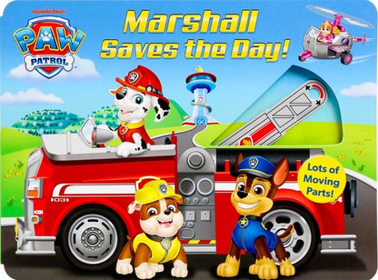 Paw Patrol: Marshall Saves the Day! - Interactive Board Book for Toddlers and Children, Paw Patrol Board Book for Ages 3-5 (Officially Licensed) by Editors of Studio Fun International book cover